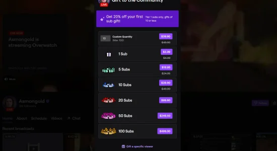 Twitch Gifted Subs